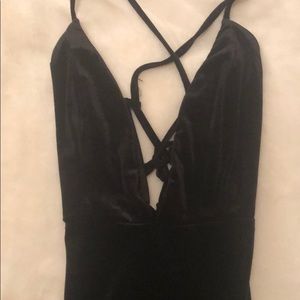 Velvet black formal dress